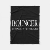 Mens Funny Cky Bouncer Design I Strict Security Gu Fleece Deken (Voorkant)