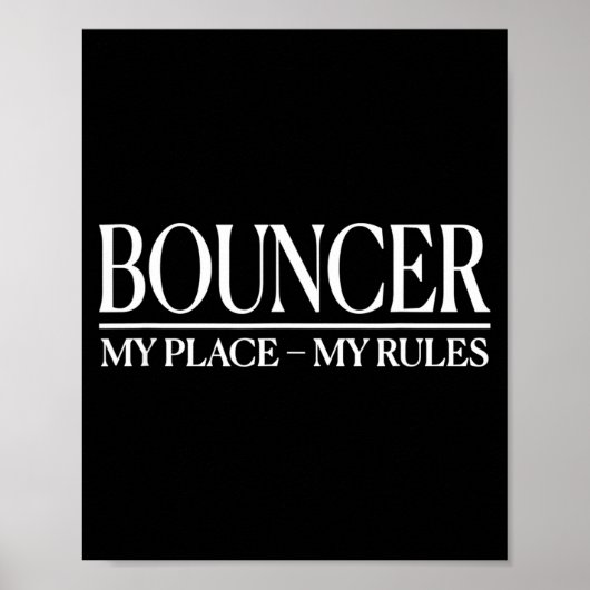 Mens Funny Cky Bouncer Design I Strict Security Gu Poster (Voorkant)