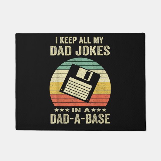 Mens Funny dad Jokes in dad-a-Base Deurmat (Voorkant)