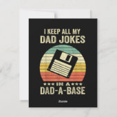 Mens Funny dad Jokes in dad-a-Base Feestdagenkaart (Achterkant)