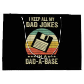 Mens Funny dad Jokes in dad-a-Base Groot Cadeauzakje (Achterkant)