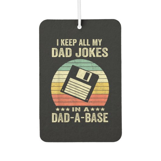 Mens Funny dad Jokes in dad-a-Base Luchtverfrisser (Voorkant)