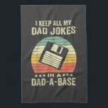 Mens Funny dad Jokes in dad-a-Base Theedoek<br><div class="desc">Mens Funny dad Jokes in dad-a-Base</div>