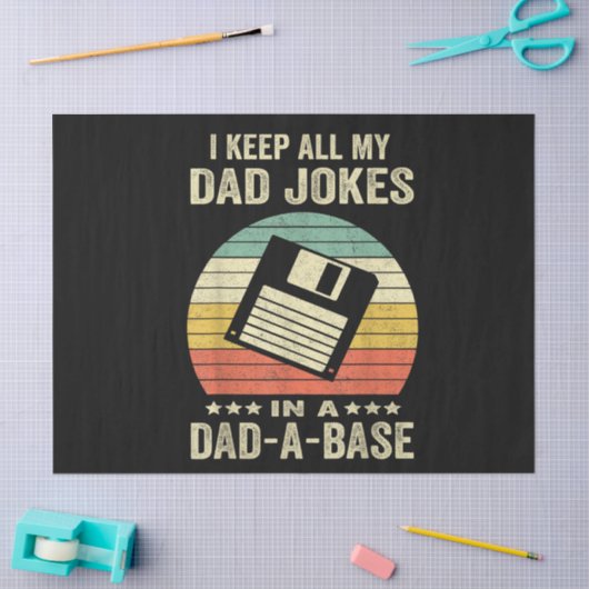 Mens Funny dad Jokes in dad-a-Base Tissuepapier (Craft)