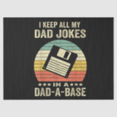 Mens Funny dad Jokes in dad-a-Base Tissuepapier (Voorkant)