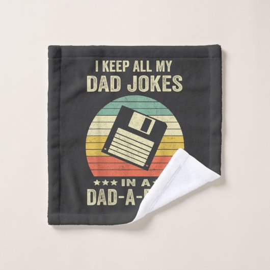 Mens Funny dad Jokes in dad-a-Base Washandje (Wasdoekje)