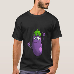 Mens Funny Eggplant S. voor dames en heren, vrucht T-shirt