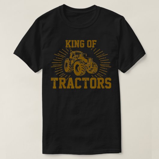 Mens Funny Farmer Quote King Of Tractors Farming  T-shirt (Design voorkant)