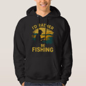Mens funny fishing  hoodie (Voorkant)