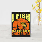 Mens Funny Fishing Quotes Joke Sarcasm  Kaart (Gele Bloem)