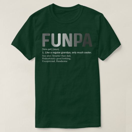 Mens Funny Funpa Definition Like A Regular Grandpa T-shirt (Design voorkant)