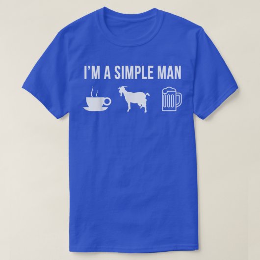 Mens Funny Goat Farmer Animal Simple Man T-Shirt (Design voorkant)