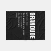 Mens Funny Grandude Cool Grandpa Novelty  Fleece Deken (Voorkant (Horizontaal))
