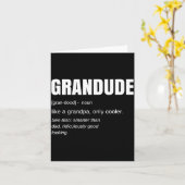 Mens Funny Grandude Cool Grandpa Novelty  Kaart (Gele Bloem)