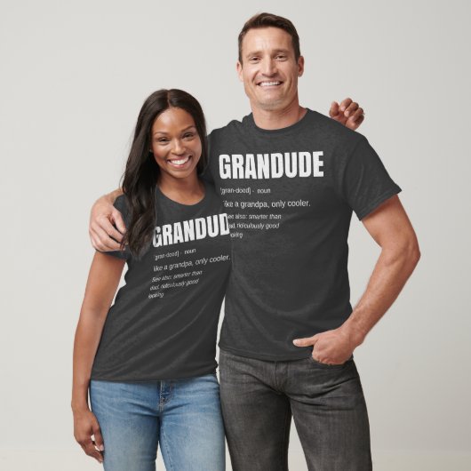 Mens Funny GRANDUDE Cool Grandpa Novelty T-shirt (Unisex)