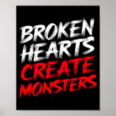 Mens Funny Gym Saying Valentine's Broken Hearts Mo Poster (Voorkant)