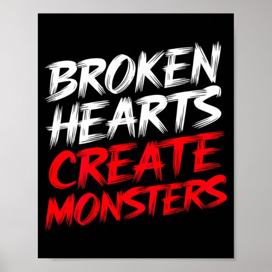 Mens Funny Gym Saying Valentine's Broken Hearts Mo Poster (Voorkant)