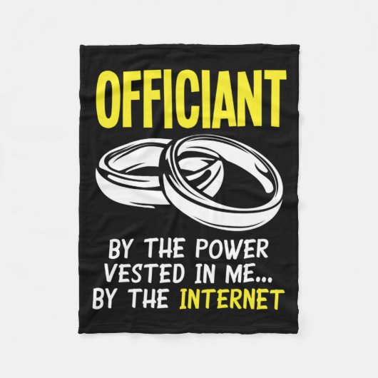 Mens Funny Internet Gewijde Ambtenaar Fleece Deken (Voorkant)