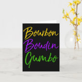 Mens Funny Mardi Gras Quote New Orleans Gift Bourb Kaart (Gele Bloem)