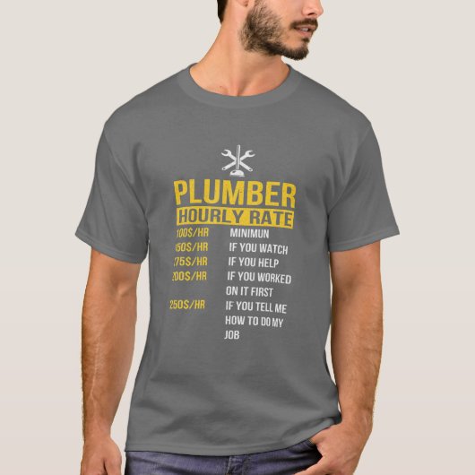 Mens Funny Master Plumbing Man Tools Dad Plumber H T-shirt (Voorkant)