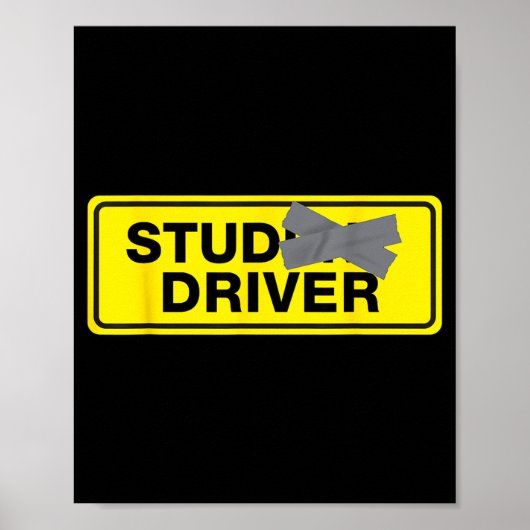 Mens Funny New Driver  Poster (Voorkant)