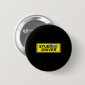 Mens Funny New Driver Ronde Button 5,7 Cm (Voorkant /achterkant)