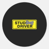 Mens Funny New Driver  Ronde Sticker (Voorkant)