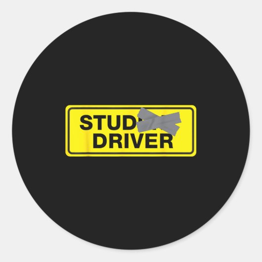 Mens Funny New Driver  Ronde Sticker (Voorkant)