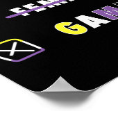 Mens Funny Non-binaire Gamer En Poster (Hoek)