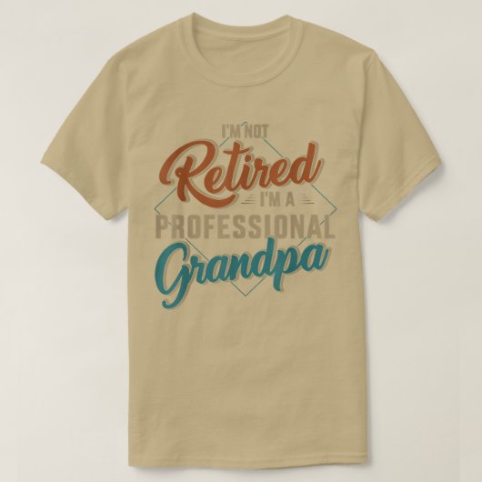 Mens Funny Not Retired Professional Grandpa For Fa T-shirt (Design voorkant)