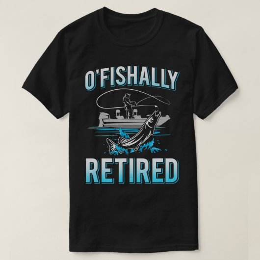Mens Funny O'fishally Retired Gift for Retired Fi T-shirt (Design voorkant)