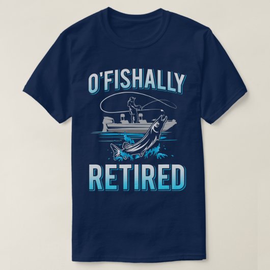Mens Funny Ofishally Retired Gift  for Retired Fis T-shirt (Design voorkant)