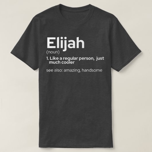 Mens Funny Personalized First Name Elijah  T-shirt (Design voorkant)