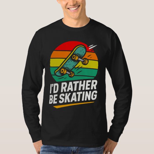 Mens funny skateboarding  t-shirt (Voorkant)