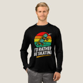 Mens funny skateboarding  Tri-Blend shirt (Voorkant)