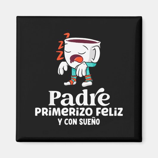 Mens Funny Spanish Announcing Pregnancy Baby New D Magneet (Voorkant)