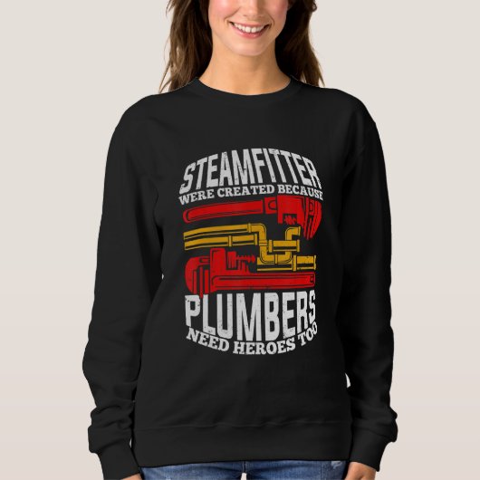 Mens Funny Steamfitter Pipefitter Trui (Voorkant)