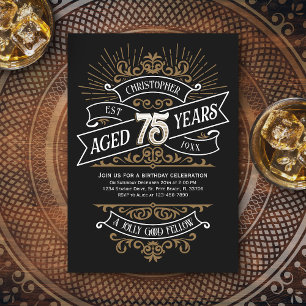 Mens Funny Whiskey 75ste verjaardag Kaart