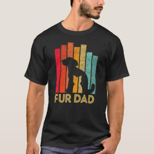 Mens Fur Dad Vintage Honden- en Kattenbezitter Vad T-shirt