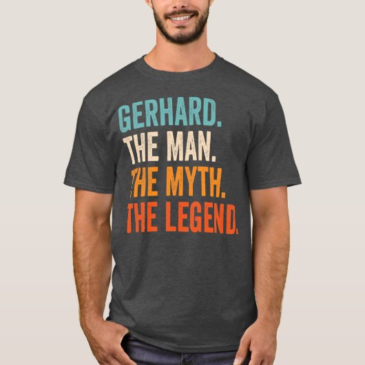 Mens Gerhard The Man T-shirt (Voorkant)