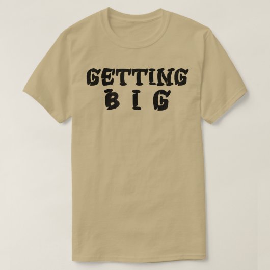 Mens GETTING BIG Fitness Workout Bodybuilding T-shirt (Design voorkant)
