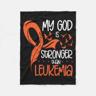 Mens God Sterker Is Dan Leukemie Bewustzijn Fleece Deken