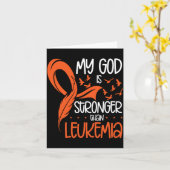 Mens God Sterker Is Dan Leukemie Bewustzijn Kaart (Gele Bloem)