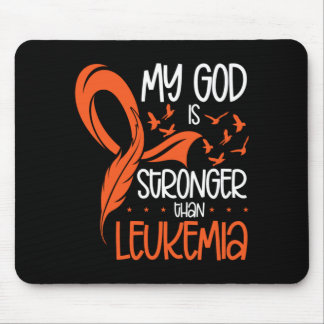 Mens God Sterker Is Dan Leukemie Bewustzijn Muismat