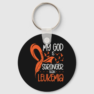 Mens God Sterker Is Dan Leukemie Bewustzijn Sleutelhanger