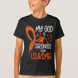 Mens God Sterker Is Dan Leukemie Bewustzijn T-shirt