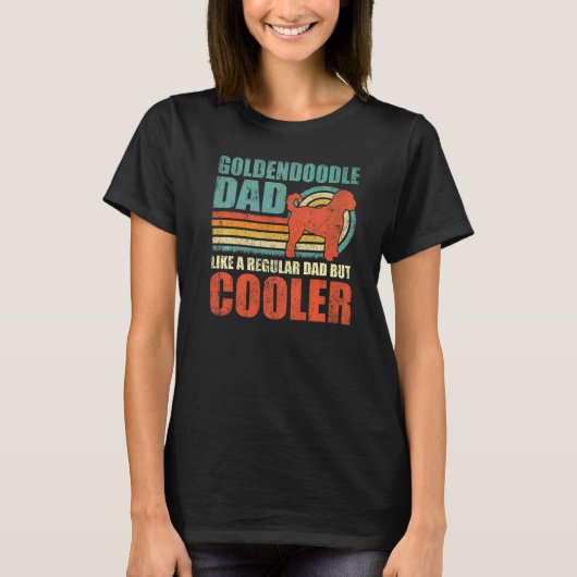 Mens Goldendoodle Dad Like A Regular Dad But Coole T-shirt (Voorkant)