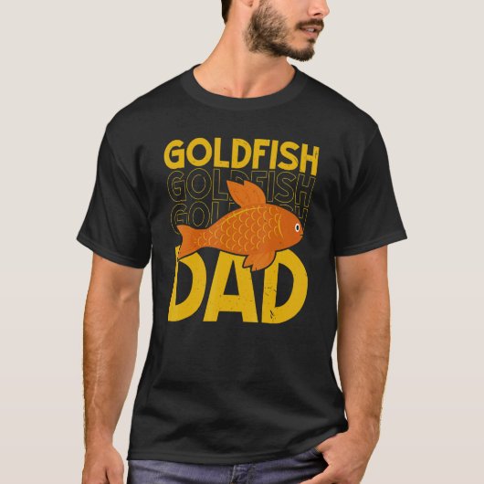Mens Goldfish Dad Underwater Fish  Aquarist Fishke T-shirt (Voorkant)