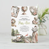 Men's Golf Outdoor Adult Birthday Kaart (Staand voorkant)