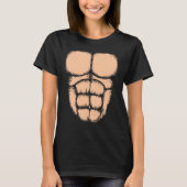 Mens Gorilla Chest Muscles Six Pack T-shirt (Voorkant)